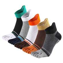 3 pares de calcetines con dedos para hombre de colores variados, cómodos, suaves y transpirables, adecuados para actividades deportivas y uso casual diario