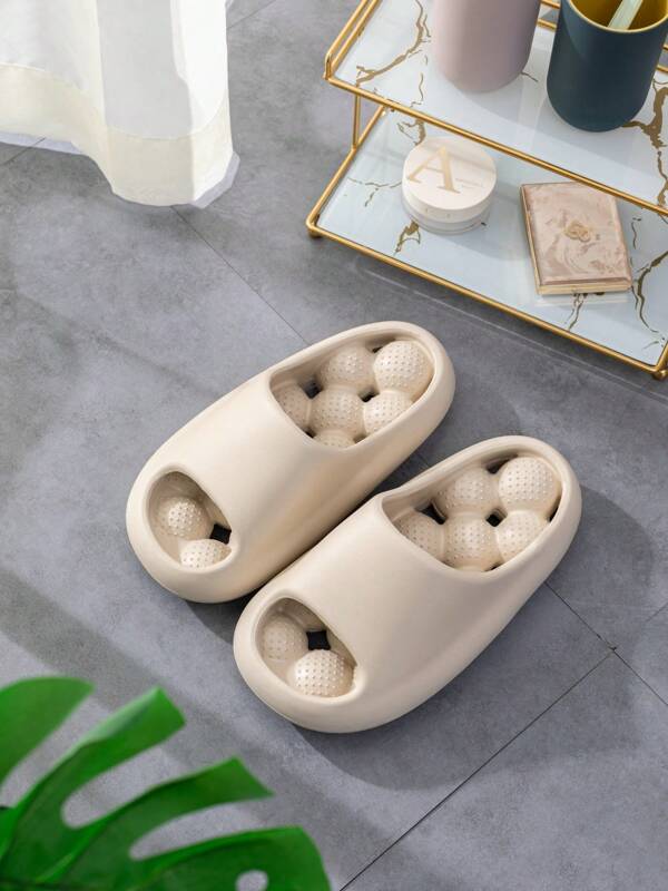 Women's Massage Slippers, Home Foot Acupressure, Bathroom Shower, Waterproof Large Balls, Health Reflexology Anti-Slip Massage Shoes