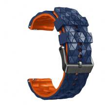 1 Piece Of 22mm Football Pattern Watch With Silicone Material For Comfortable Wearing, Sports And Fitness Replacement Bracelet Suitable For Shopping, Work, Sports And Other Scenarios. It Is The Best Choice For Women's Gifts And Is Suitable For Smart Watch Accessories Such As Jiaming, Etc