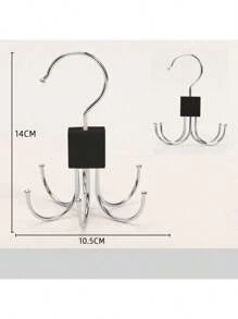 1 pieza Colgador giratorio para cinturón, organizador de cinturones de armario, ahorro de espacio de 360° para guardar ropa interior, chalecos, corbatas, bufandas, bolsos, estante de secado de zapatos, soporte para utensilios de cocina, organizador de dormitorio