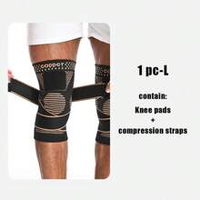 1 Manicotto per ginocchio in rame con fascia di compressione, supporto per ginocchio in maglia antiscivolo, adatto per corsa, escursionismo, esercizio per uomo e donna, accessori palestra, supporti per ginocchio, ginocchiere palestra