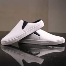 Lala Men's Iate Mule Slip On Leather Sneakers Easy To Wear Stylish - Navy Blue - View 1