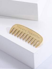 时尚“你很美”梳子胸针女士工具胸针礼服西装别针配饰派对宴会礼物 - Comb Brooch - 查看 4