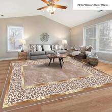 [Respaldo acolchado de terciopelo de cristal, grosor de 5 mm] 1 Alfombra con patrón geométrico floral - Impermeable, antideslizante, absorbente, lavable, suave y cómoda. Adecuada para cocina, sala de estar, dormitorio, pasillo, baño, lavandería - Fácil de limpiar, alfombra, decoración del hogar, decoración del baño del hogar, alfombra de exterior, felpudo, decoración de otoño, accesorios de baño, regreso a la escuela