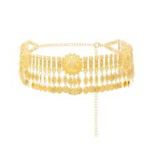 1 pièce Chaîne de taille vintage en forme de pièce de monnaie lourde, couleur or, bijoux de corps à la mode, vente en gros pour les voyages des femmes