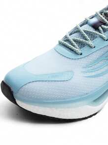 男士透气减震弹力防滑休闲运动鞋，春夏户外系带网眼复合鞋底跑步鞋，防滑轻便舒适。女士运动鞋，情侣运动鞋 - 藍色 - 查看 6