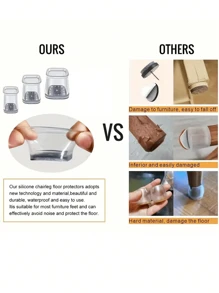 4 件装圆形/方形热销凳子桌椅脚垫脚套硅胶椅腿保护套静音耐磨椅脚