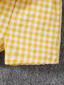 Baby Mädchen Frühling Erdbeere Stickerei Schleife Plaid Camisole Top mit Rot Polka Dot Shorts Set