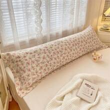 1pc New A-Class Knitted Fabric Digital Printed Pillowcase - Hearts, Flowers, Cartoons, Leaves, Dots, Forest Patterns, Ins Pastoral Style, Thick Brushed Double-Sided Pillowcase, Couples Long Pillowcase, Pillow Inner Cover, Skin-Friendly, Soft, Breathable, Suitable For All Seasons (Only Pillowcase, No Pillow Insert)
