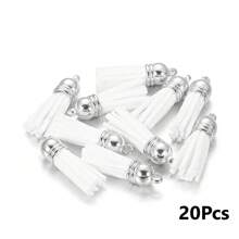 20/50 piezas Colgantes con borlas dorados y plateados, broches, accesorios para pendientes, llaveros, colgantes, borlas para manualidades y joyería DIY