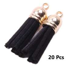 20/50 piezas Colgantes con borlas dorados y plateados, broches, accesorios para pendientes, llaveros, colgantes, borlas para manualidades y joyería DIY