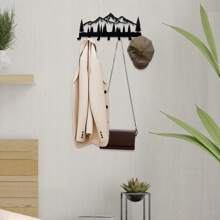 1pc Key Holder For Wall | Metal Key Holder Hooks Organizer Rack | Metal Key Organizer Wall Decorative With 7 Hooks,Bathroom Shelf,Hangers Hooks Hanger,Wall Pictures,White Hook,Black,Sticky Wall Hooks,Purse Hanger Wall,Wall Hangings,Picture Frame Hooks,Wall Picture Frame,Wall Hooks Self Adhesive,Hooks,Hook,Wall Hooks,Bathroom,Towel Holder,Hooks,Wall Hooks,Hooks,Wall Hook,Door Hanger