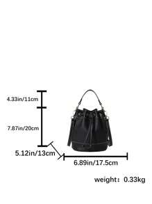 Women's Fashion Versatile Retro Diagonal Mini Bucket Handbag