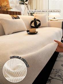 1 bucată pernă de canapea Sherpa, design simplu și elegant, acceptă animalele de companie, lavabilă, moale și confortabilă, anti-alunecare, excelentă pentru protejarea canapelei