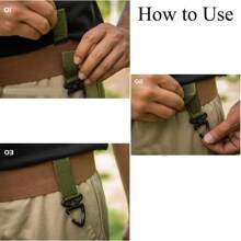 Men's Waist Accessories Outdoor Camping Belt Gear Clip Nylon Key Ring Holder Outdoor Hiking Hook Buckle Utility Hanger Compatible