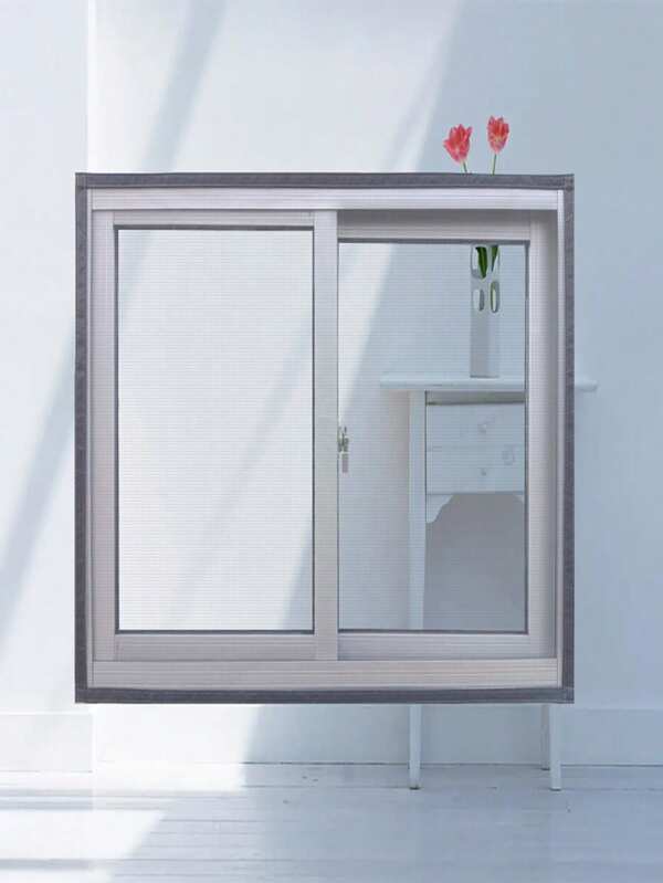Upgraded Rhombus Grid Border Gray Mosquito Net, Home Self-Adhesive Anti-Fly Screen, Invisible Curtain, Mosquito Net, Easy Installation, Upgraded Material Fly Screen