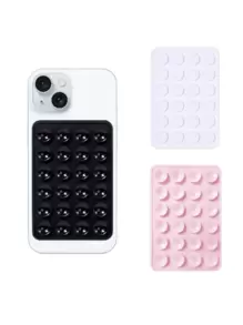 5pcs Silicone Suction Cup Cell Phone Back Anti-Slip Sticker Adhesive Strong No Trace Does Not Fall Off 24 Grains Of Silicone Cell Phone Suction Cups, Suitable For Outdoor Travel Photography, Indoor Make-Up, Catching Up With The Drama, The Best Gift For The Lady, Cell Phone Bracket Suction Cups, Home And Living Supplies - Multicolor - View 10