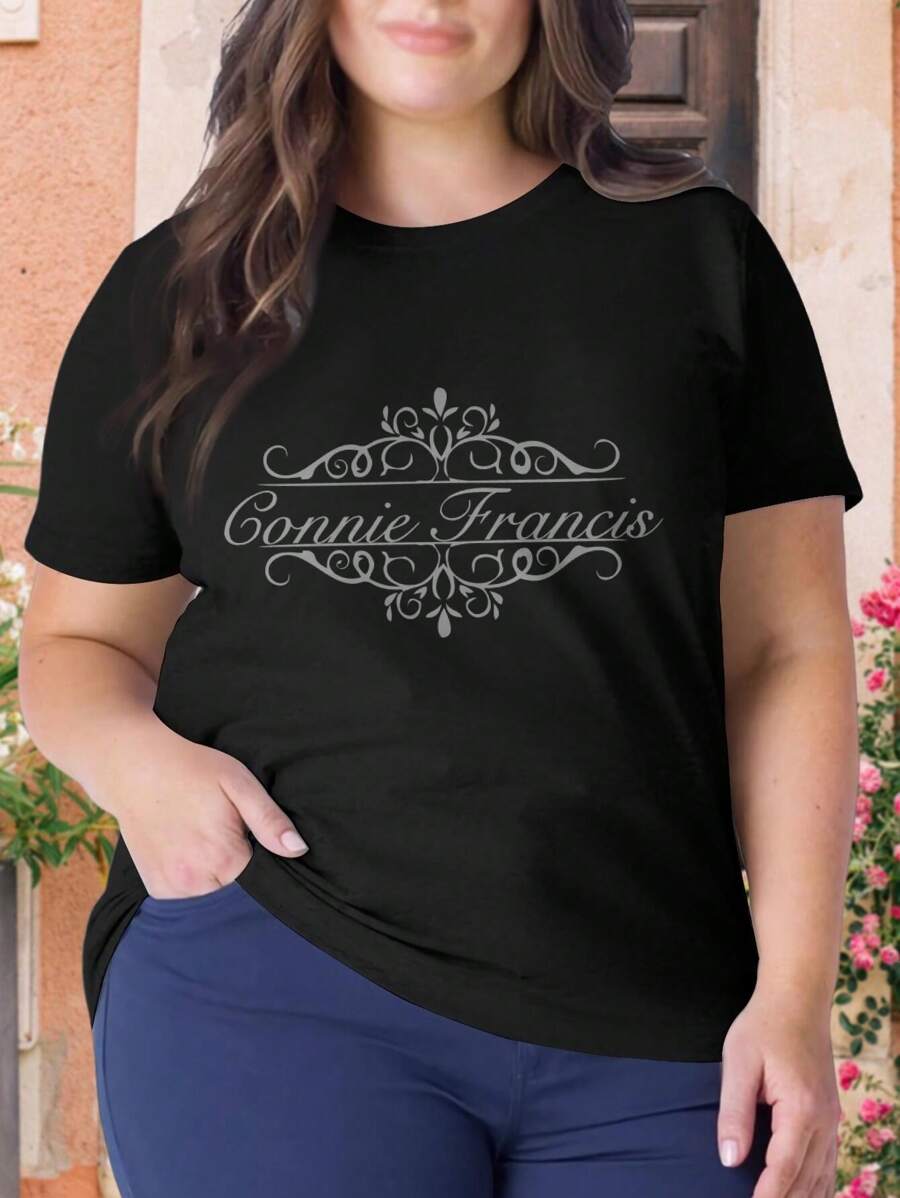 Nice Connie Francis oversize women T-Shirt for Women Classic Girl Singer Design Big Sizes (S0110)