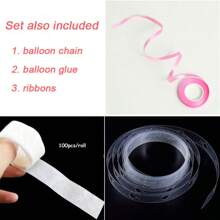 奶油色米白色粉色气球花环拱门套装新娘送礼会1岁2岁3岁4岁5岁生日装饰婚礼订婚气球套装洗礼 - 彩色 - 查看 5