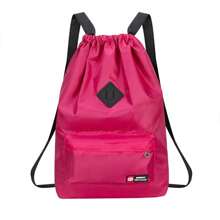 Student Backpack Women Bags Waterproof School Bag Fashion Drawstring Travel Bag INS Large Capacity - Pink - View 1