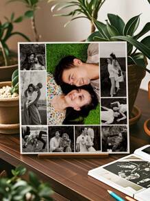 1Pc Personalized Photos To Canvas Print - Canvas Prints With Your Photos On Custom Wall Art For Bedroom,Van Gogh,Living Room, Wedding, Pet, Family, Love, Couple, Friend, Picture, Photo, Framed Wall Art,Christmas Gift ,Best Friend Gift,Family Gift,Birthday Gifts,Gift For Family/Friend/Girlfriend/Boyfriend - Multicolor - View 2