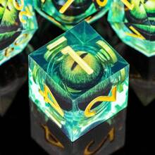 Dragon's Eye Resin Dice,7PCS  Liquid Core Dice Set, Sharp Egde Polyhedral D And D Dice - 11 - View 3