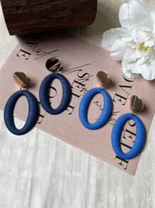 1 Pair Chic Geometric Ear Cuffs, European & American Fashion, Minimalist Design, Versatile For Spring, Summer, Autumn, Winter