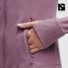 Lululemon Define Jacket Nulu Women's Lightweight, Full Zip Running Track Jacket-For Yoga Gym Running-Sweat-Wicking-Yoga-All Seasons Sport-Spring/Summer-Autumn/Winter-Mother's Day Gifts-Father's Day Gift - Lavender Lux - 查看 5