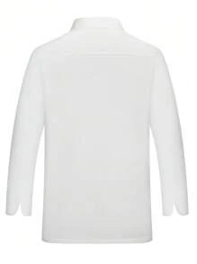 新款经典厨师服，长袖，双排扣，白色，高端酒店，餐厅，面包店，咖啡厅，采用精梳面料制成，亲肤舒适，透气，干净利落的剪裁设计，简洁优雅，小立领