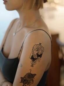 30 vellen creatieve zwarte vlinder tijdelijke tatoeage stickers voor mannen en vrouwen, waterbestendig, geschikt voor arm, gezicht, vinger en nek en overal waar je maar wilt