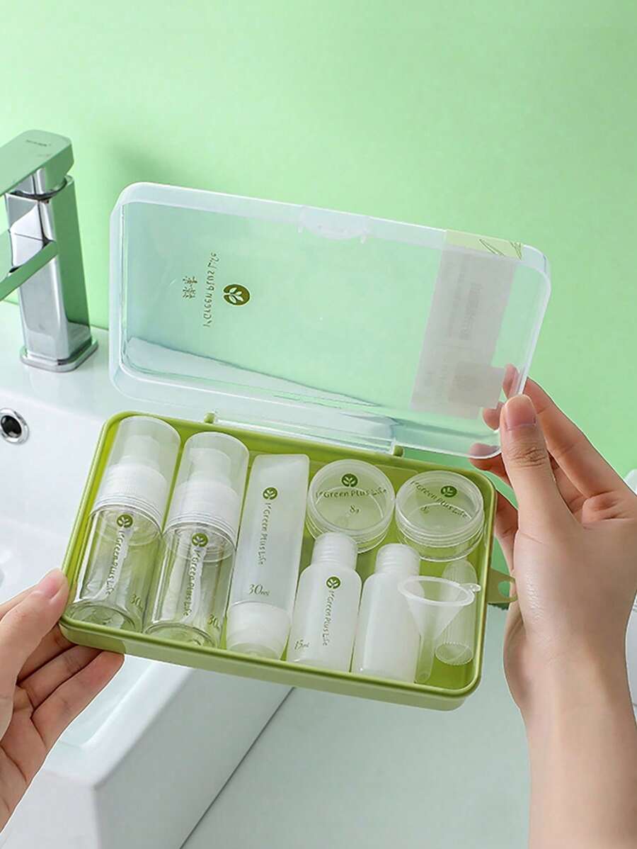 Travel Refillable Bottle Set Spray Lotion Shampoo Shower Gel Tube Bottling Cosmetic Empty Liquid Container Portable Tool Refill - Clear - View 1