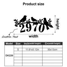 1 件定制生命树和鸟设计金属门牌 - 个性化地址标志、门牌号、户外地址标志、街道名称、姓氏、墙壁艺术 - 搬家礼物 - 装饰品、家居装饰、墙壁装饰、房间装饰、客厅装饰、卧室装饰、浴室装饰、厨房装饰、女朋友、爸爸、妈妈、家人、朋友、儿子、女儿、学校学生、餐厅、浴室、客厅、卧室、办公室、茶室、学校、家庭、家庭卧室翻新生日毕业、家庭翻新、温馨氛围、家居生活、定制标志和牌匾