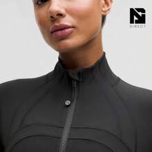 Lululemon Define Jacket Nulu Women's Lightweight, Full Zip Running Track Jacket-For Yoga Gym Running-Sweat-Wicking-Yoga-All Seasons Sport-Spring/Summer-Autumn/Winter-Mother's Day Gifts-Father's Day Gift - 黑色 - 查看 4