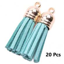 20/50 piezas Colgantes con borlas dorados y plateados, broches, accesorios para pendientes, llaveros, colgantes, borlas para manualidades y joyería DIY