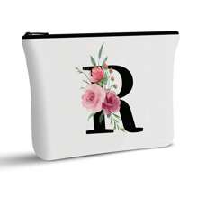 母亲节礼物 帆布化妆包 便携拉链化妆包 大容量拉链手拿包 小邮包 化妆包 旅行包 简约化妆包