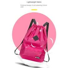 Student Backpack Women Bags Waterproof School Bag Fashion Drawstring Travel Bag INS Large Capacity - Pink - View 5