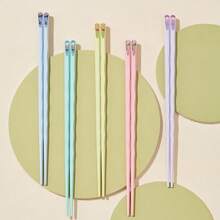 5Pairs Multicolor Scenic Pattern Chopsticks, Chinese Chopsticks Reusable Fiberglass Dishwasher Friendly, For Sushi, Ramen, Asian Cuisine, Matte Non-Slip Family/ Hotel/ Restaurant Japanese Chop Sticks, Christmas&New Year Chopstick Gift, Traditional Red(Random Color And Style)