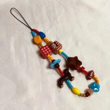 Móc khóa hình chú chó sao, Dây đeo điện thoại di động mới, Dây đeo máy ảnh ngắn, Phụ kiện mặt dây chuyền sáng tạo, Dây chuyền đa năng cho phụ nữ Quà tặng cho mẹ, gia đình, bạn bè, sinh nhật, mặt dây điện thoại ngày lễ, Dây đeo điện thoại - Nhiều màu - Xem 2