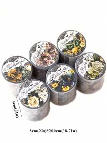 Rollo individual de cinta PET Lace Nocturne Series: Pegatinas retro para tarjetas, decoración para cuadernos y vuelta al colegio