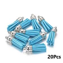 20/50 piezas Colgantes con borlas dorados y plateados, broches, accesorios para pendientes, llaveros, colgantes, borlas para manualidades y joyería DIY