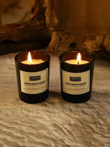 1 PIEZA Vela de vidrio aromática de color negro brillante, adecuada para restaurantes, hoteles, salas de estar, dormitorios. Conjunto romántico para la cena y decoración para bodas, velas para fiestas y decoración del hogar, velas sin humo ni olor para cenas a la luz de las velas, se puede usar como regalo, decoración del hogar, adecuado para Pascua, temporada de bodas, Día de San Valentín