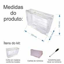 Safe Box Money Wood Box Japanese KAKEBO ACRYLIC CHALLENGE Method Travel Vacation Extra Money - Clear - View 5