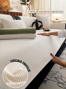 1 bucată pernă de canapea Sherpa, design simplu și elegant, acceptă animalele de companie, lavabilă, moale și confortabilă, anti-alunecare, excelentă pentru protejarea canapelei