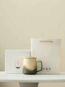 1 Set Of 300ml Chinese Style Ceramic Coffee Mugs/Tea Cups, Ceramic Cups Suitable For Home Or Office Use, Gift Box Packaging For Holidays, Gifts For Family And Friends