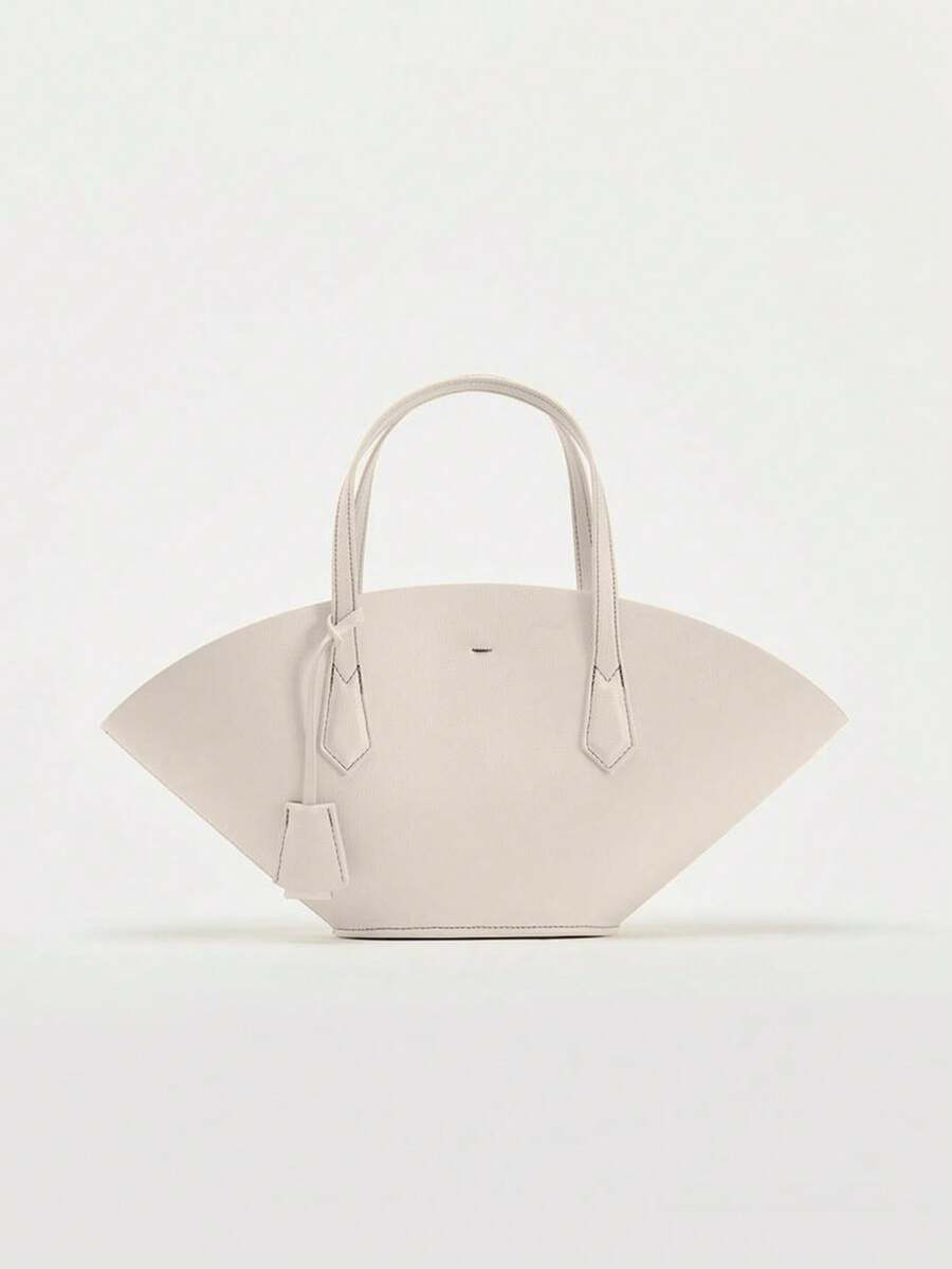 新款女士手提包批发跨境时尚简约公文包单肩斜挎手提包大容量 - 白色 - 查看 1