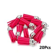 20/50 piezas Colgantes con borlas dorados y plateados, broches, accesorios para pendientes, llaveros, colgantes, borlas para manualidades y joyería DIY