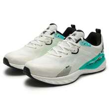 XTEP Power Nest 跑步鞋，TPU 侧边加固，减震轻便男士健身运动公路跑步鞋，877319110026 - 帆白/極光綠 - 查看 3