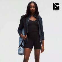 Lululemon Define Jacket Nulu Women's Lightweight, Full Zip Running Track Jacket-For Yoga Gym Running-Sweat-Wicking-Yoga-All Seasons Sport-Spring/Summer-Autumn/Winter-Mother's Day Gifts-Father's Day Gift - True Navy/Mirror Silver - 查看 2