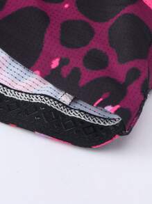 HISERWA Conjunto de jersey de ciclismo de manga corta con estampado de leopardo morado, jersey de ciclismo transpirable y de secado rápido para mujer, jersey de ciclismo de manga larga transpirable y de secado rápido para bicicleta de montaña - Rosa - Ver 11