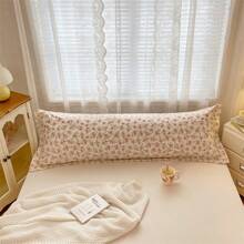 1pc New A-Class Knitted Fabric Digital Printed Pillowcase - Hearts, Flowers, Cartoons, Leaves, Dots, Forest Patterns, Ins Pastoral Style, Thick Brushed Double-Sided Pillowcase, Couples Long Pillowcase, Pillow Inner Cover, Skin-Friendly, Soft, Breathable, Suitable For All Seasons (Only Pillowcase, No Pillow Insert)
